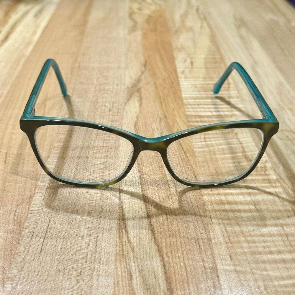 Trina Turk Tortoise Aqua Eyeglasses.
